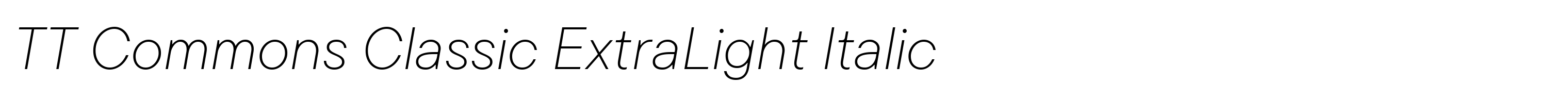 TT Commons Classic ExtraLight Italic